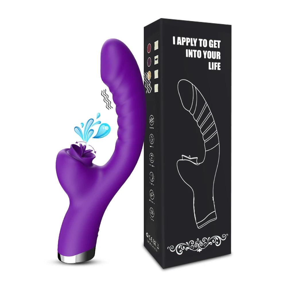 Vibrador e estimulador 2 em 1 Clitóris e Ponto G